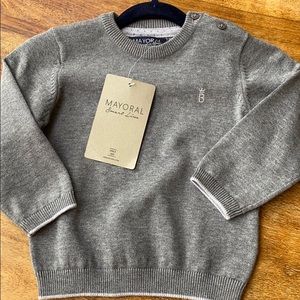 Mayoral grey babies sweater 12 mos NWT
